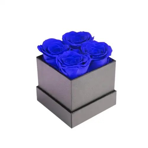 4 roses in square box 