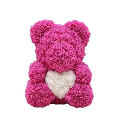 bear of roses with a heart-40cm