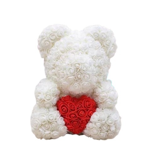 bear of roses with a heart-40cm