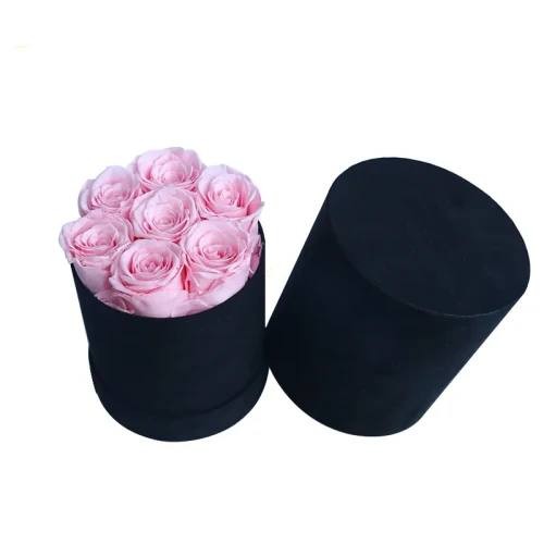 preserved roses in round box