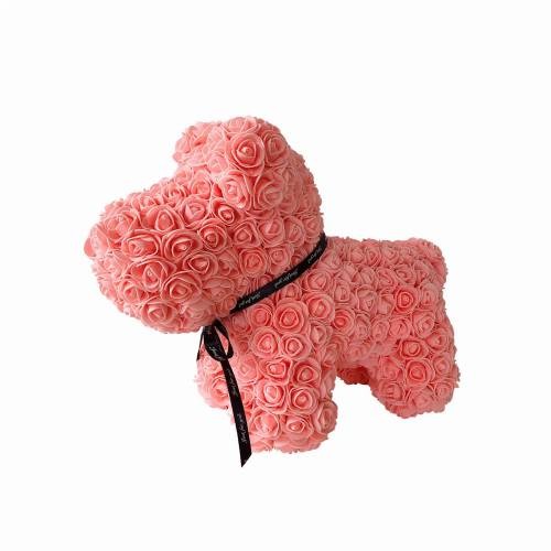 red dog made of rose 40cm
